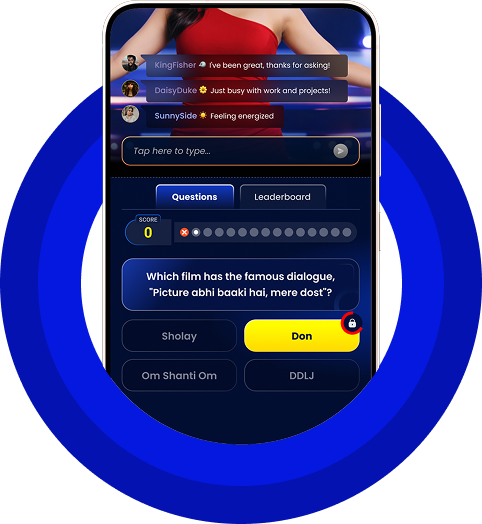 Live Quizzes App Screen